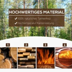 Högbädd i massivt trä 60x60x23 cm, mörkbrun – planteringslåda/örtlåda