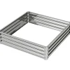 Högbädd/planteringslåda i stål 120x120x30 cm, silver – trädgård/terrass