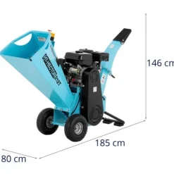 hillvert - Bensindriven flismaskin - 6,5 HK - 70 mm