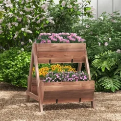 Höjd odlingsbädd, 66×74×74 cm, Brun