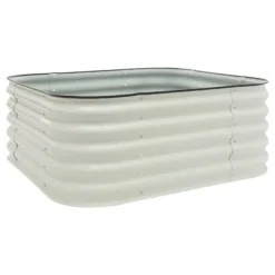 Höjd trädgårdsbädd, hållbar konstruktion, rymlig design,VIT