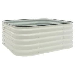 Höjd trädgårdsbädd, hållbar konstruktion, rymlig design,VIT