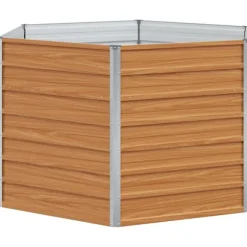 Höjd Trädgårdsbädd Ljusbrun 129 x 129 x 77 cm Galvaniserat Stål