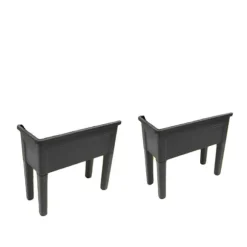 Höjd trädgårdsbädd, Material: PP och gummi, Dimensioner: 75*34,5*65,5 cm, Form: Rektangulär, Belastningskapacitet: 25 kg, Antal artiklar: 2