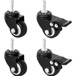 Hjul till odlingslåda 4 st svart 8x3,5x8 cm järn