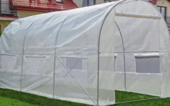 Hållbart 10m² hobbyväxthus med UV-4-filter & ventilationsfönster för optimal växttillväxt