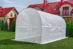 Hållbart 10m² hobbyväxthus med UV-4-filter & ventilationsfönster för optimal växttillväxt