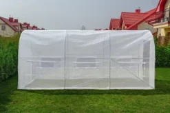 Hållbart 10m² hobbyväxthus med UV-4-filter & ventilationsfönster för optimal växttillväxt