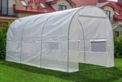 Hållbart 10m² hobbyväxthus med UV-4-filter & ventilationsfönster för optimal växttillväxt