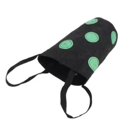 12-håls jordgubbsväska med handtag Bärbar filtväska för växter för trädgården Svart 20x35cm