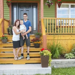 Hängande blomkorg set, 30x25 cm, Brun