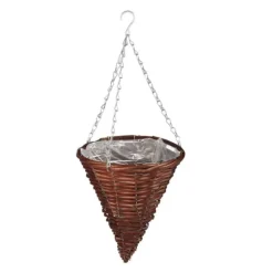 Hängande blomkorg set, 30x25 cm, Brun