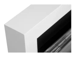 Hängande etanolspis Biokamin Hängande biokamin Bioetanolbrännare BOX 90 cm x 40 cm x 12 cm matt vitt med glas ekologisk spis