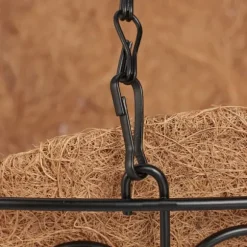 Hängande korgset, 48x31 cm, Svart, Natur