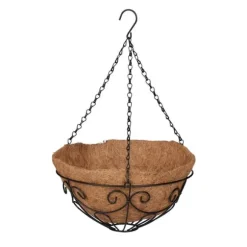 Hängande korgset, 48x31 cm, Svart, Natur