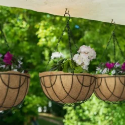 Hängande korgset, 50x31 cm, Svart, Natur