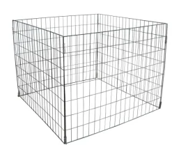 HOME It® kompostbeholder 567 liter sort - 90 x 90 x H70cm.