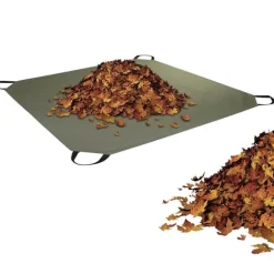 Hopfällbar Lövpåse i Militärgrön Oxfordtyg - Multifunktionell Trädgårdsavfallsuppsamlare