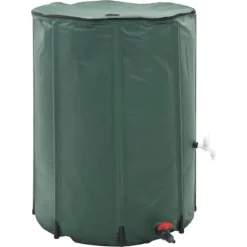 Hopfällbar Regnvattentank 500L med Reningsfilter och Tillbehör | Färg: Grön | Storlek: 500 L