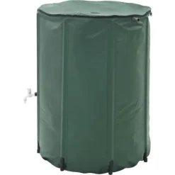 Hopfällbar Regnvattentank 500L med Reningsfilter och Tillbehör | Färg: Grön | Storlek: 500 L