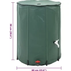 Hopfällbar Regnvattentank 250 L med reningsfilter | Färg: Grön | Storlek: 250 L