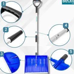 Hopfällbar snöskyffel, två handtag, ergonomisk