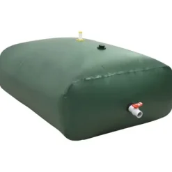 Hopfällbar vattentank med kran 2100 L - PVC, slitstark och flexibel | Färg: Grön | Storlek: 2100 L