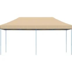 Hopfällbart partytält - Slitstark och lätt att sätta upp | Färg: Beige | Storlek: 580x292x315 cm