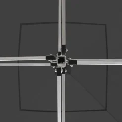 Hopfällbart partytält i aluminium 2x2 m | Färg: Antracit | Storlek: 2x2 m