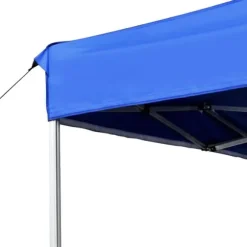 Hopfällbart partytält i aluminium - Elegant solsäkert skydd | Storlek: 4,5x3 m | Färg: Blå