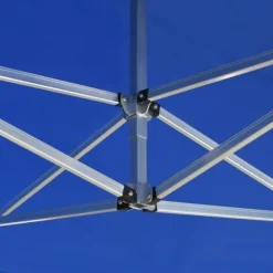Hopfällbart partytält i aluminium - Elegant solsäkert skydd | Storlek: 4,5x3 m | Färg: Blå