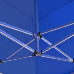 Hopfällbart partytält i aluminium 6x3 m - Perfekt för utomhusevent | Färg: Blå | Storlek: 6x3 m