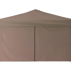 Hopfällbart partytält med sidoväggar taupe 3x3 m