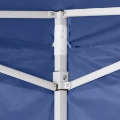 Hopfällbart partytält med sidoväggar - UV-skydd | Färg: Blå | Storlek: 2x2 m