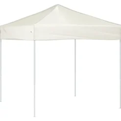 Hopfällbart partytält 2x2 m - Vattentålig och UV-skyddande | Färg: Gräddvit | Storlek: 2x2 m