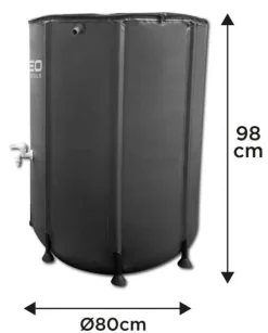 HOPPVÄNDBAR REGNVATTENTANK, 500 L, PVC - T N15-952