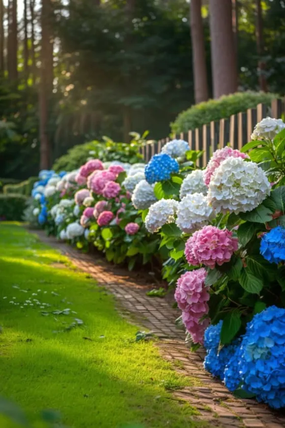 Hortensia - Set om 6 - Hydrangea macrophylla - Höjd 25-40cm - ⌀9cm