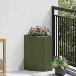 Hörnställning Olivgrön 30 x 30 x 50 cm Stål