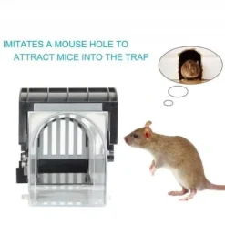 Humane musfälla, gnagarfälla, döda inte bur, för att fånga en levande mus, fällor för fångst och släpp, 2 pack