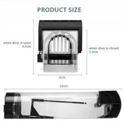 Humane musfälla, gnagarfälla, döda inte bur, för att fånga en levande mus, fällor för fångst och släpp, 2 pack