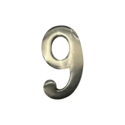 Hus nummer 9 Matt Nickel 10cm Osynlig Fixering