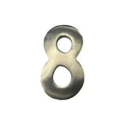 Hus nummer 8 Matt Nickel 10cm Osynlig Fixering