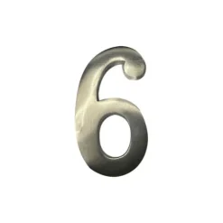 Hus nummer 6 Matt Nickel 10cm Osynlig Fixering