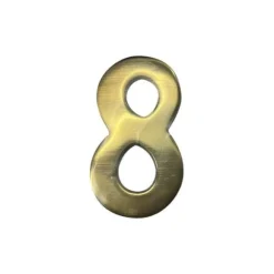 Hus nummer 8 Puli Mässing 10cm Osynlig fixering