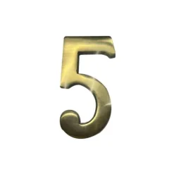 Hus nummer 5 Puli Mässing 10cm Osynlig Fixering