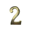 Husnummer 2 i mässing Puli 10cm Osynlig fäste