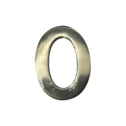 Husnummer 0 Matt Nickel 10cm Osynlig Fixering