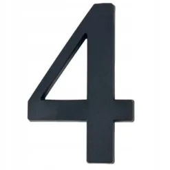 Husnummer 4 svart 19 cm