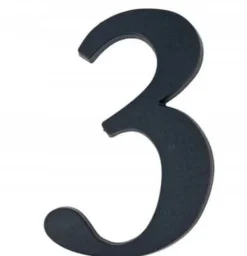 Husnummer 3 svart 19 cm