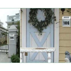 Husnummer LED solcell rostfri IP44